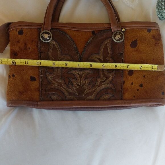 Vintage Recycle Cowboy Boot Purse- Hair on hide🐎 - Picture 13 of 15